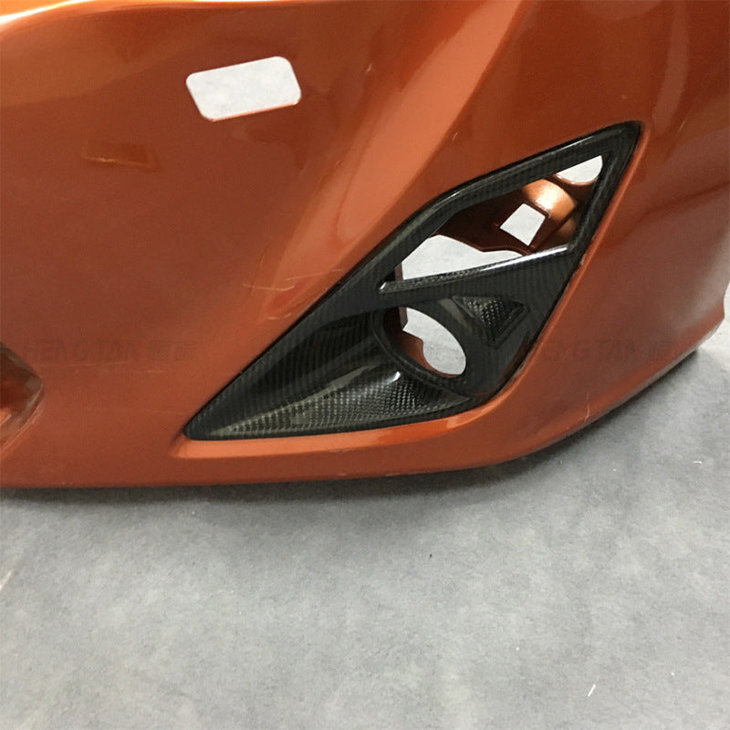 For Toyota GT86 Subaru BRZ Modified Carbon Fiber Front Bumper Fog Light Frame Car Trim Accessories