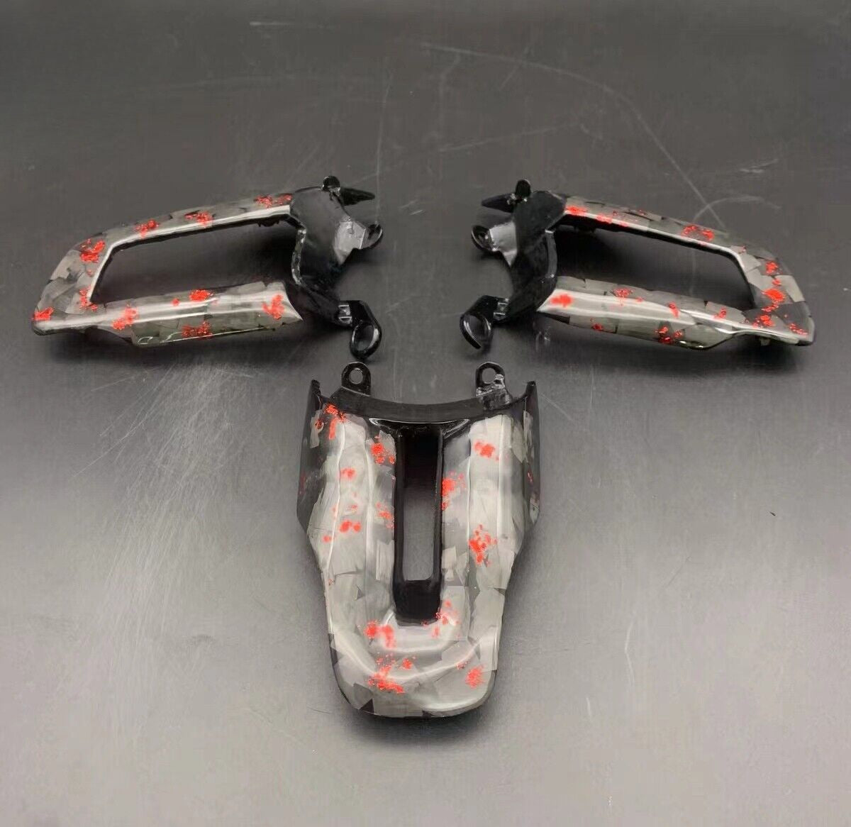 Carbon Fiber Customized Color Steering Wheel Button Trim for Ford Mustang 15-20