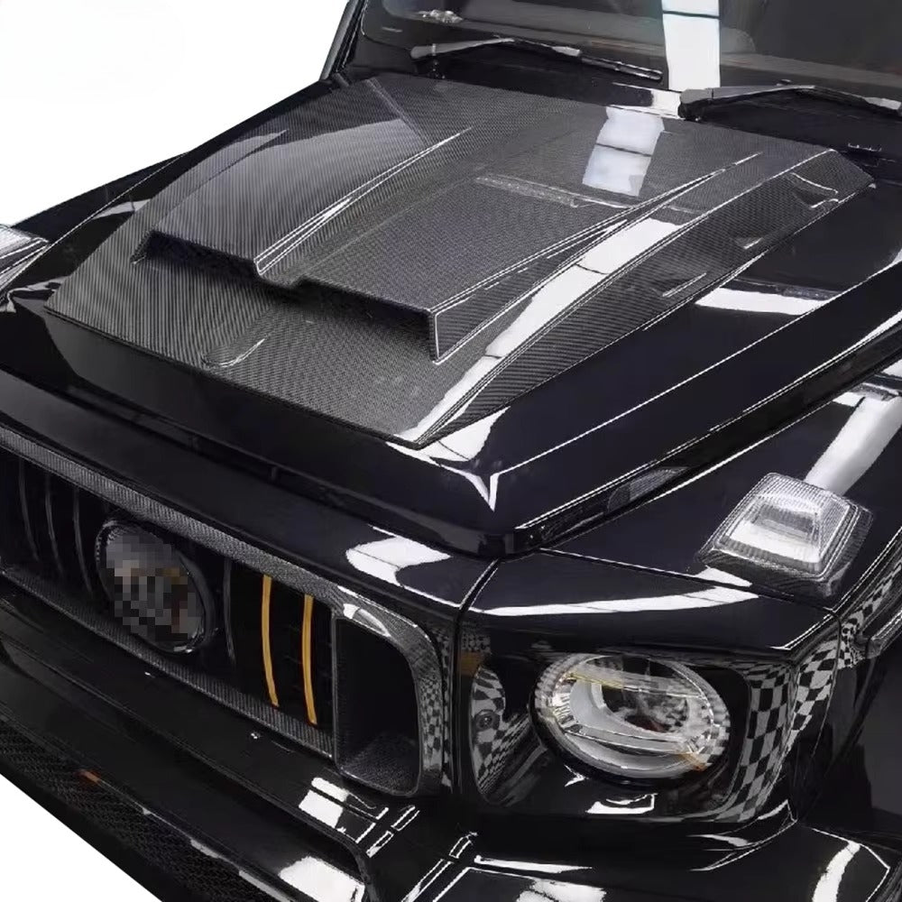 Dry Carbon Fiber Engine Hood Bonnet Cover for Mercedes-Benz W464 W463 G63 G500 2019+