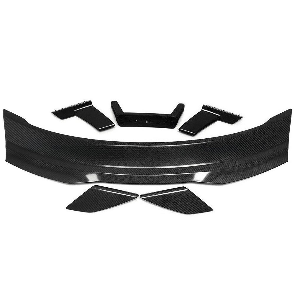 For 24 Ford Mustang S650 GT Black Horse Dry Carbon Fiber Replacement Mustang Fixed Big Tail