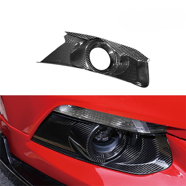 For Ford Mustang Carbon Fiber Fog Light Frame, Fog Lampshade, Mustang Modified Fog Light Frame Daytime Running Light Shell