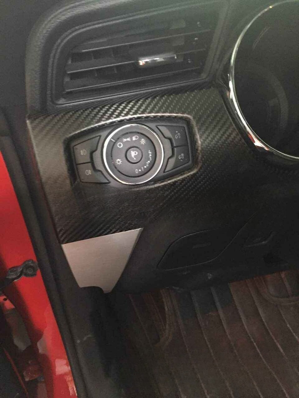 For The Mustang Modified True Carbon Fiber Central Control Instrument Panel Cover To Decorate The Interior
