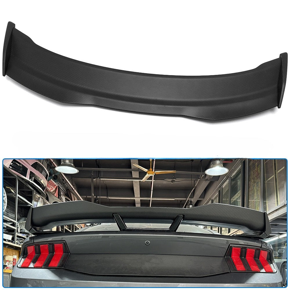 For 24 Ford Mustang S650 GT Black Horse Dry Carbon Fiber Replacement Mustang Fixed Big Tail