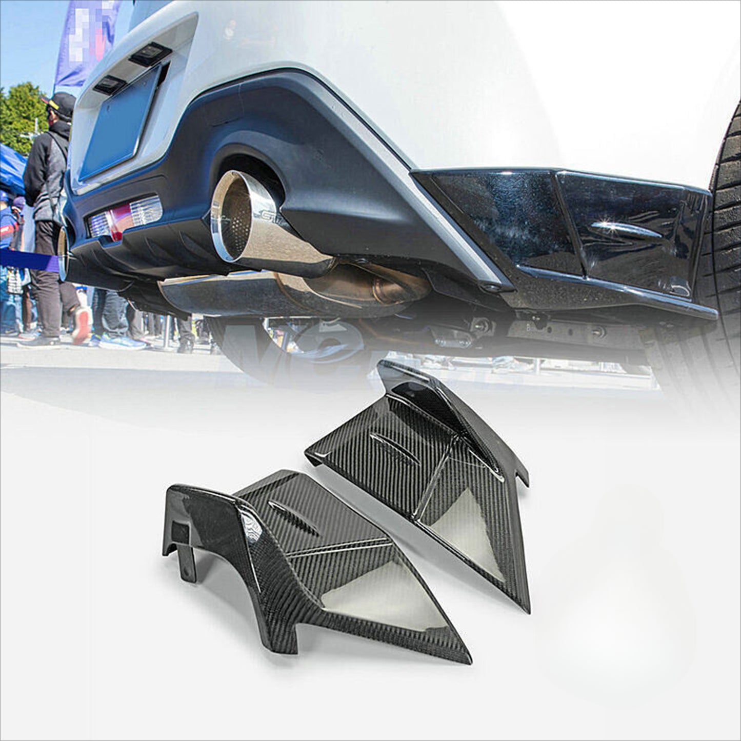 For Toyota GR86 Subaru BRZ True Carbon Fiber Replacement Rear Corner Car Exterior Modification Accessories