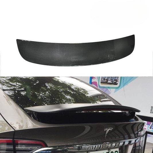 For 16-24 Tesla Model X Dry Carbon Fiber Tail, Fixed Wind Wing, Pressure Wing Spoiler